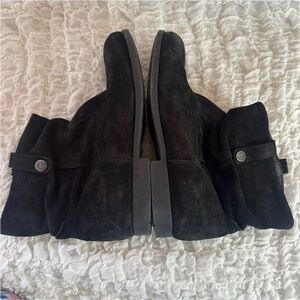 Birkenstock Sarnia Black side Zip Slouchy Ankle Boots size 41 w/out orig insole